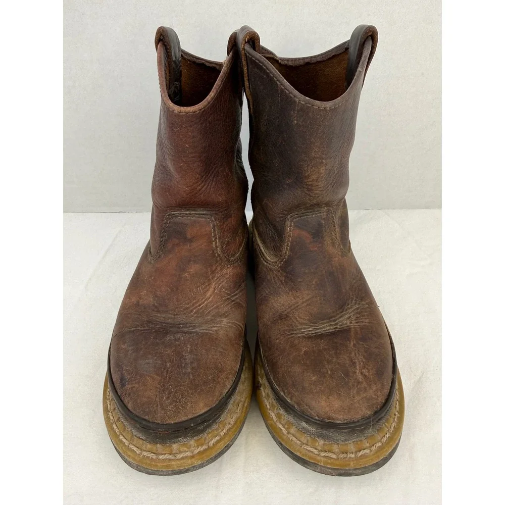 Georgia Boot Kids Giant Wellington Brown Leather‎ Work Boots Size 3M 5043858669